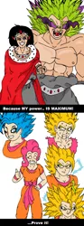 Size: 788x2108 | Tagged: safe, artist:discordedshadow, derpibooru import, king sombra, pinkie pie, broly, broly the legendary super saiyan, crossover, dragon ball z, dragonball z abridged, goku, image, jpeg, super saiyan, super saiyan 2, super saiyan 3, super saiyan blue