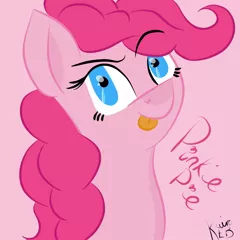 Size: 1000x1000 | Tagged: safe, artist:kairokeb, derpibooru import, pinkie pie, pony, solo, tongue out