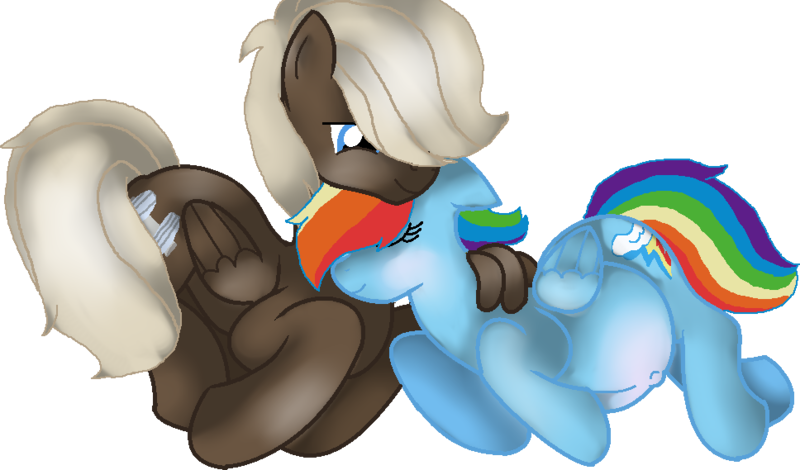 Size: 968x569 | Tagged: artist:moonlight1467, derpibooru import, dumbbell, dumbdash, female, male, pregnant, rainbow dash, safe, shipping, simple background, straight, transparent background