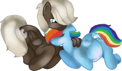 Size: 968x569 | Tagged: artist:moonlight1467, derpibooru import, dumbbell, dumbdash, female, male, pregnant, rainbow dash, safe, shipping, simple background, straight, transparent background