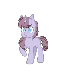 Size: 442x568 | Tagged: safe, artist:otakuchicky1, derpibooru import, oc, unofficial characters only, pony, unicorn, female, magical lesbian spawn, mare, offspring, one hoof raised, parent:angel wings, parent:inky rose, parents:inkywings, raised hoof, simple background, solo, transparent background