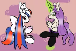 Size: 1280x853 | Tagged: safe, artist:souldew, derpibooru import, oc, oc:ebony bloodrose, oc:ocean bird, unofficial characters only, pegasus, pony, unicorn, tumblr:ask ocean bird, clothes, explicit source, skull, socks