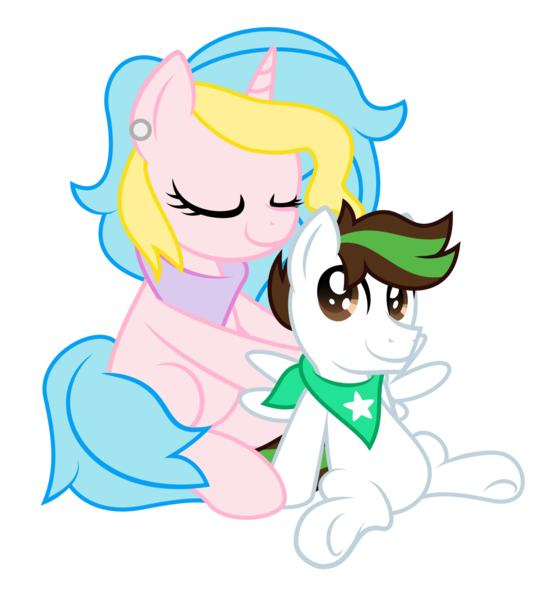 Size: 1600x1740 | Tagged: safe, artist:kibbie, derpibooru import, oc, oc:kibbie, unofficial characters only, pegasus, pony, unicorn, colt, cute, male, neckerchief, simple background, transparent background