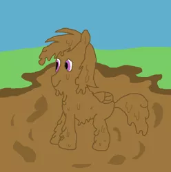 Size: 1200x1210 | Tagged: 1000 hours in ms paint, artist:amateur-draw, derpibooru import, downvote bait, ms paint, mud, muddy, rainbow dash, safe, solo, wet and messy