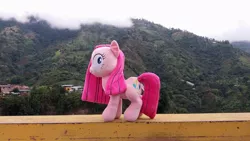 Size: 960x540 | Tagged: building, cloud, cute, cuteamena, derpibooru import, hill, house, irl, photo, pinkamena diane pie, pinkie pie, plushie, ponies around the world, safe, village