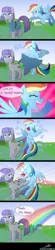 Size: 1220x5500 | Tagged: semi-grimdark, artist:the-butch-x, derpibooru import, maud pie, rainbow dash, earth pony, pegasus, pony, abuse, assisted exposure, blood, bucking, clothes, comic, commission, dashabuse, dialogue, flying, grin, kicking, laughing, lidded eyes, multicolored hair, rainbow, rainbow douche, rainbow dumb, signature, smiling, speech bubble, stripping, this ended in pain, this will end in pain, violence, we don't normally wear clothes
