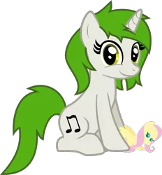 Size: 1228x1325 | Tagged: safe, artist:lightningbolt, derpibooru import, fluttershy, oc, oc:bumpy beatz, unofficial characters only, pony, unicorn, 2018 community collab, derpibooru community collaboration, .svg available, cute, female, happy, looking at you, mare, ocbetes, plushie, pointy ponies, simple background, sitting, smiling, solo, svg, transparent background, vector