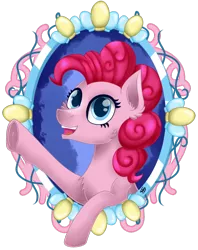 Size: 1024x1291 | Tagged: artist:spokenmind93, bust, derpibooru import, looking at you, pinkie pie, portrait, safe, smile and wave, solo