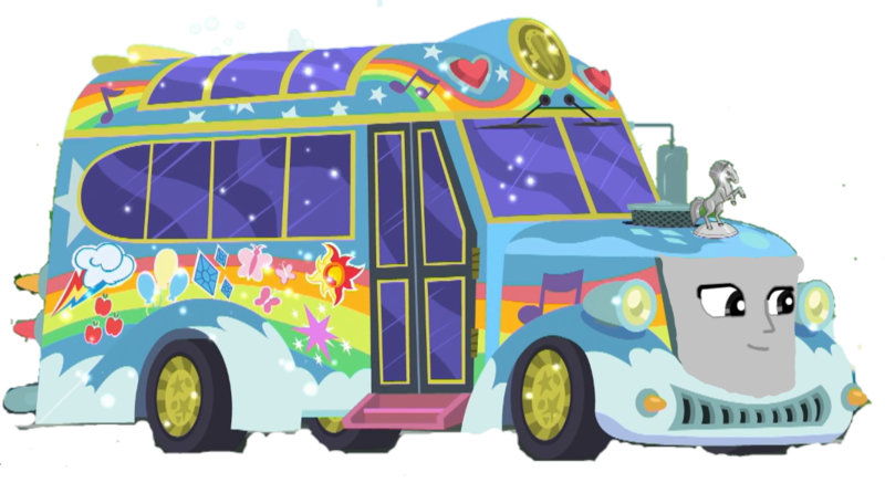 Size: 1063x581 | Tagged: safe, artist:dwayneflyer, derpibooru import, equestria girls, bus, face, simple background, thomas the tank engine, thomas-fied, tour bus, transparent background