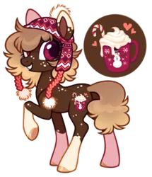 Size: 400x465 | Tagged: safe, artist:softserendipity, derpibooru import, oc, oc:cocoa cream, unofficial characters only, earth pony, pony, female, mare, simple background, snow cap, solo, transparent background