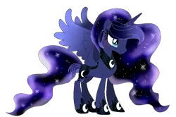 Size: 746x494 | Tagged: safe, artist:6figersloverever, derpibooru import, princess luna, pony, alternate design, base used, female, mare, simple background, solo, transparent background