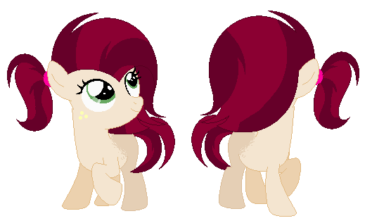 Size: 529x317 | Tagged: safe, artist:marielle5breda, derpibooru import, oc, oc:diana, unofficial characters only, earth pony, pony, female, filly, offspring, parent:babs seed, parent:pipsqueak, parents:pipseed