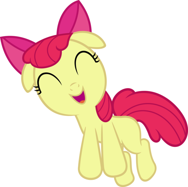 Size: 4500x4482 | Tagged: absurd resolution, apple bloom, artist:slb94, blank flank, derpibooru import, excited, floppy ears, jumping, on your marks, pronking, safe, simple background, transparent background, vector