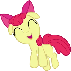 Size: 4500x4482 | Tagged: absurd resolution, apple bloom, artist:slb94, blank flank, derpibooru import, excited, floppy ears, jumping, on your marks, pronking, safe, simple background, transparent background, vector