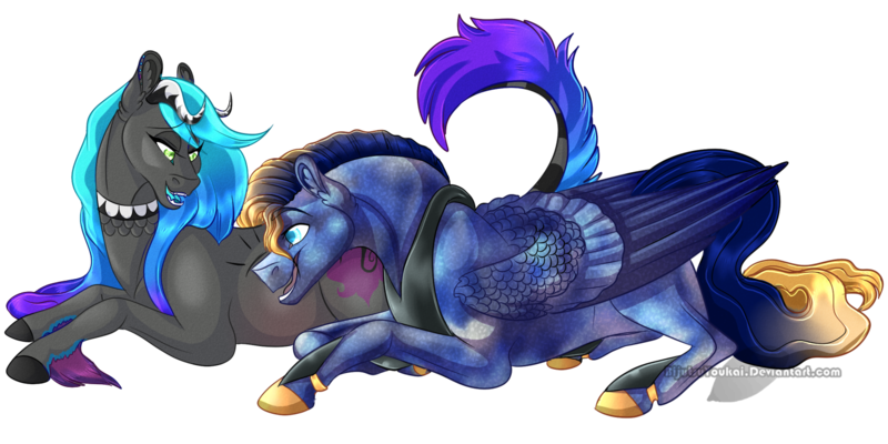 Size: 1500x750 | Tagged: safe, artist:bijutsuyoukai, derpibooru import, oc, unofficial characters only, pony, female, male, mare, pregnant, prone, simple background, stallion, transparent background