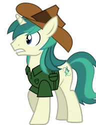 Size: 3215x4190 | Tagged: safe, artist:kevinerino, artist:tyamat, derpibooru import, edit, oc, oc:lightning tale, oc:spring starflower, unofficial characters only, pony, unicorn, cowboy hat, freckles, hat, male, recolor, simple background, stallion, transparent background, vector