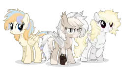 Size: 7000x4000 | Tagged: safe, artist:suramii, derpibooru import, oc, oc:amalia, oc:cuddy, oc:souvenir, unofficial characters only, bat pony, pegasus, pony, absurd resolution, female, mare, simple background, transparent background