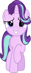 Size: 3000x7051 | Tagged: safe, artist:cloudyglow, derpibooru import, starlight glimmer, pony, unicorn, uncommon bond, .ai available, cute, female, glimmerbetes, mare, nervous, simple background, smiling, solo, transparent background, vector