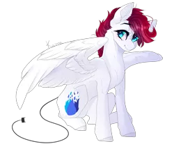 Size: 1910x1580 | Tagged: safe, artist:skimea, derpibooru import, oc, oc:charger, unofficial characters only, pegasus, pony, augmented tail, female, mare, simple background, sitting, solo, transparent background