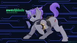 Size: 2560x1440 | Tagged: safe, artist:digoraccoon, derpibooru import, oc, oc:switchblade, unofficial characters only, pony, solo