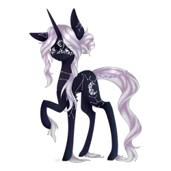 Size: 1500x1500 | Tagged: safe, artist:hyshyy, derpibooru import, oc, oc:silver raven, unofficial characters only, pony, unicorn, female, mare, raised hoof, simple background, solo, transparent background