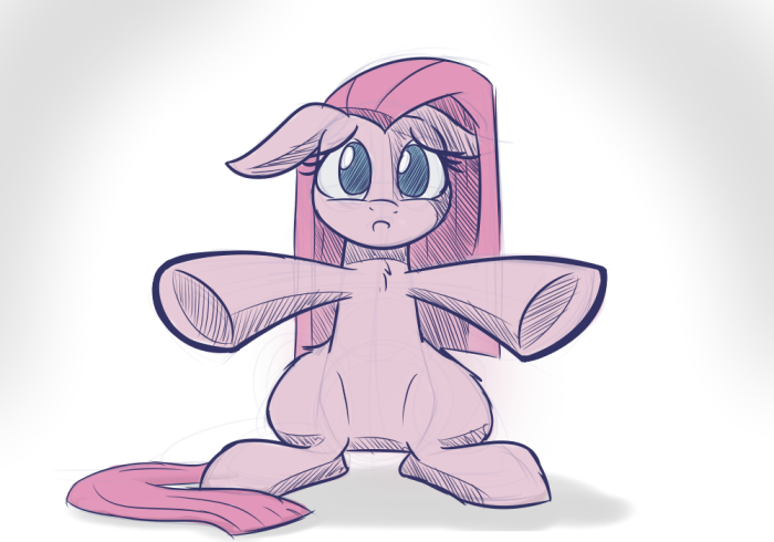 Size: 700x490 | Tagged: safe, artist:heir-of-rick, derpibooru import, pinkie pie, pony, bronybait, chest fluff, cute, cuteamena, female, floppy ears, hugs needed, looking at you, mare, pinkamena diane pie, sad, simple background, sitting, solo, white background