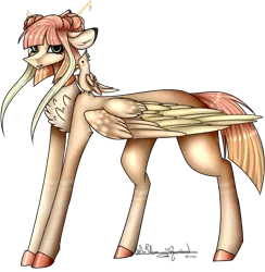 Size: 585x599 | Tagged: safe, artist:ohflaming-rainbow, derpibooru import, oc, oc:lyshuu, unofficial characters only, bird, pegasus, pony, female, mare, simple background, solo, transparent background