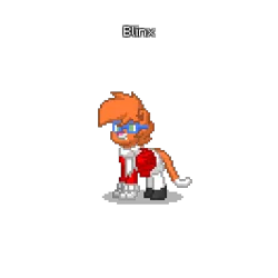 Size: 400x400 | Tagged: safe, derpibooru import, oc, oc:blinx, unofficial characters only, cat, pony town, alternate costumes, blinx, blinx the time sweeper, furry, simple background, transparent background, winter outfit