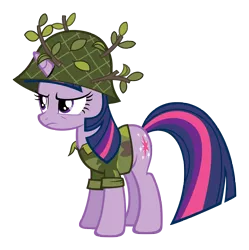 Size: 5000x5023 | Tagged: safe, artist:delectablecoffee, derpibooru import, twilight sparkle, pony, unicorn, dragon quest, absurd resolution, camouflage, clothes, female, helmet, mare, military, military uniform, simple background, solo, transparent background, unicorn twilight, uniform