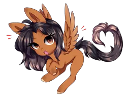 Size: 1347x1034 | Tagged: safe, artist:lnspira, derpibooru import, oc, oc:alleda, unofficial characters only, pegasus, pony, chibi, female, mare, simple background, solo, transparent background