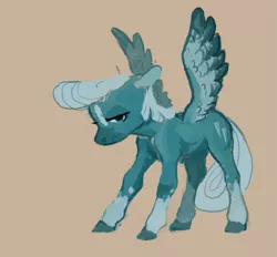 Size: 797x740 | Tagged: safe, artist:spectralunicorn, derpibooru import, oc, oc:cold snap, unofficial characters only, pegasus, pony, looking at you, simple background, solo, spread wings, unamused, wings