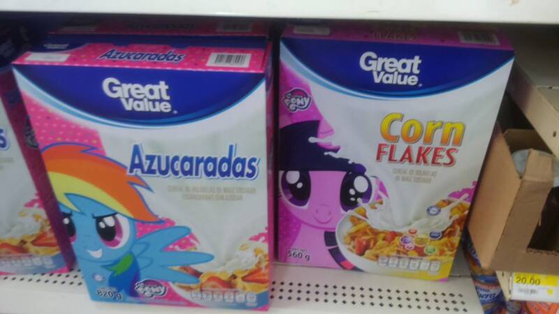 Size: 960x540 | Tagged: azucaradas, cereal, cereal box, corn flakes, derpibooru import, food, great value, irl, merchandise, photo, rainbow dash, safe, twilight sparkle