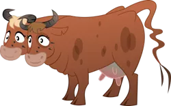 Size: 1280x793 | Tagged: artist:littlestarwanderer, brahmin, cloven hooves, cow, crossover, derpibooru import, fallout, fallout equestria, female, multiple heads, safe, simple background, solo, transparent background, two heads, udder, vector