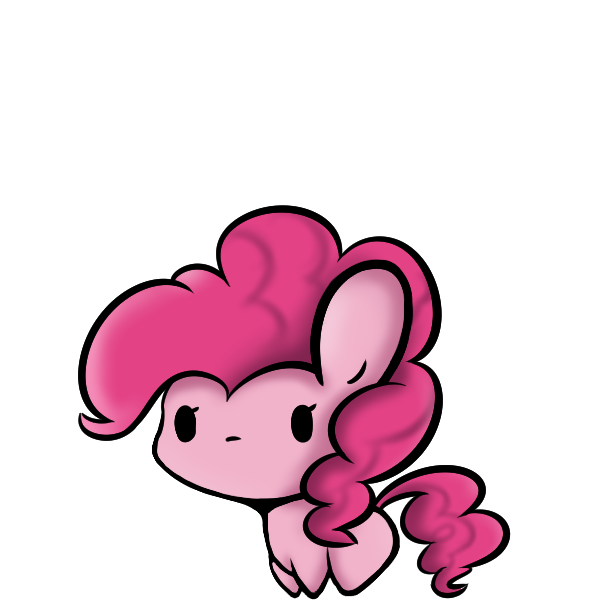 Size: 600x600 | Tagged: dead source, safe, artist:bleedshark, derpibooru import, pinkie pie, earth pony, pony, chibi, female, mare, simple background, solo, transparent background
