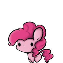 Size: 600x600 | Tagged: dead source, safe, artist:bleedshark, derpibooru import, pinkie pie, earth pony, pony, chibi, female, mare, simple background, solo, transparent background