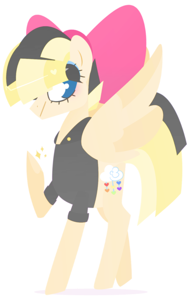 Size: 813x1280 | Tagged: safe, artist:euphoriapony, derpibooru import, songbird serenade, pegasus, pony, my little pony: the movie, bow, female, hair bow, mare, profile, simple background, smiling, solo, sparkles, spread wings, transparent background, wings