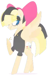 Size: 813x1280 | Tagged: safe, artist:euphoriapony, derpibooru import, songbird serenade, pegasus, pony, my little pony: the movie, bow, female, hair bow, mare, profile, simple background, smiling, solo, sparkles, spread wings, transparent background, wings