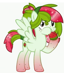 Size: 925x1063 | Tagged: safe, artist:monkfishyadopts, derpibooru import, oc, oc:watermelana, unofficial characters only, pony, base used, eating, food, freckles, fruit, gradient hooves, looking at you, melon, simple background, solo, transparent background, watermelon