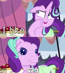 Size: 1256x1406 | Tagged: derpibooru import, edit, edited screencap, exploitable meme, g3, g4 to g3, generation leap, meme, missing horn, rock solid friendship, safe, screencap, starlight glimmer, starlight's confessions