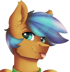 Size: 2097x2160 | Tagged: safe, artist:ritter, derpibooru import, oc, oc:bluemist, unofficial characters only, bat pony, pony, avatar, bat pony oc, collar, cute, fangs, happy, male, simple background, solo, stallion, tongue out, transparent background