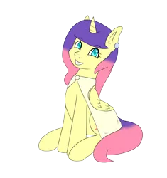 Size: 2844x3026 | Tagged: safe, artist:wolfy-pony, derpibooru import, oc, oc:solaria, unofficial characters only, alicorn, pony, 2018 community collab, derpibooru community collaboration, alicorn oc, clothes, jewelry, simple background, smiling, solo, transparent background