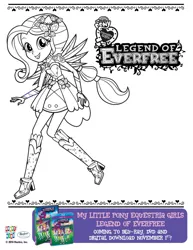 Size: 800x1035 | Tagged: safe, derpibooru import, official, fluttershy, equestria girls, legend of everfree, crystal guardian, crystal wings, ponied up, printable, solo
