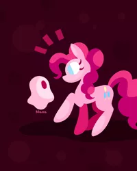 Size: 2000x2500 | Tagged: safe, artist:starstruckmana, derpibooru import, pinkie pie, earth pony, ghost, pony, female, mare, no pupils, raised hoof, signature, surprised