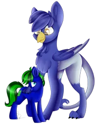 Size: 1974x2538 | Tagged: safe, artist:beashay, derpibooru import, oc, oc:circuit breaker, oc:clyne griffon, unofficial characters only, earth pony, gryphon, pony, male, simple background, stallion, transparent background