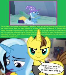 Size: 533x600 | Tagged: comic, defending, derpibooru import, duo, grapefruitface x trixie, meme, oc, oc:grapefruit face, offended, parody, pony creator, rant, safe, satire, self insert, self shipping, shipping, triggered, trixie, waifu