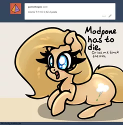 Size: 500x508 | Tagged: adoracreepy, artist:slavedemorto, creepy, cute, derpibooru import, implied modpone, implied oc, murderous intent, oc, oc:backy, plot, safe, thick, touch the butt, unofficial characters only, vulgar