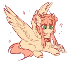 Size: 2000x1600 | Tagged: safe, artist:skimea, derpibooru import, oc, oc:lyshuu, unofficial characters only, bird, cockatiel, pegasus, pony, female, mare, prone, simple background, sketch, solo, transparent background