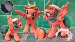 Size: 3840x2160 | Tagged: safe, artist:dixierarity, derpibooru import, somnambula, pegasus, pony, commission, handmade, irl, photo, plushie