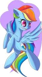 Size: 755x1377 | Tagged: safe, artist:brok-enwings, derpibooru import, rainbow dash, pegasus, pony, cutie mark background, female, simple background, solo, transparent background