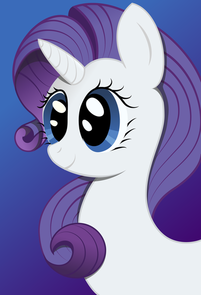 Size: 2242x3301 | Tagged: safe, artist:mfg637, derpibooru import, rarity, unicorn, bust, digital art, female, gradient background, mare, portrait, solo, vector